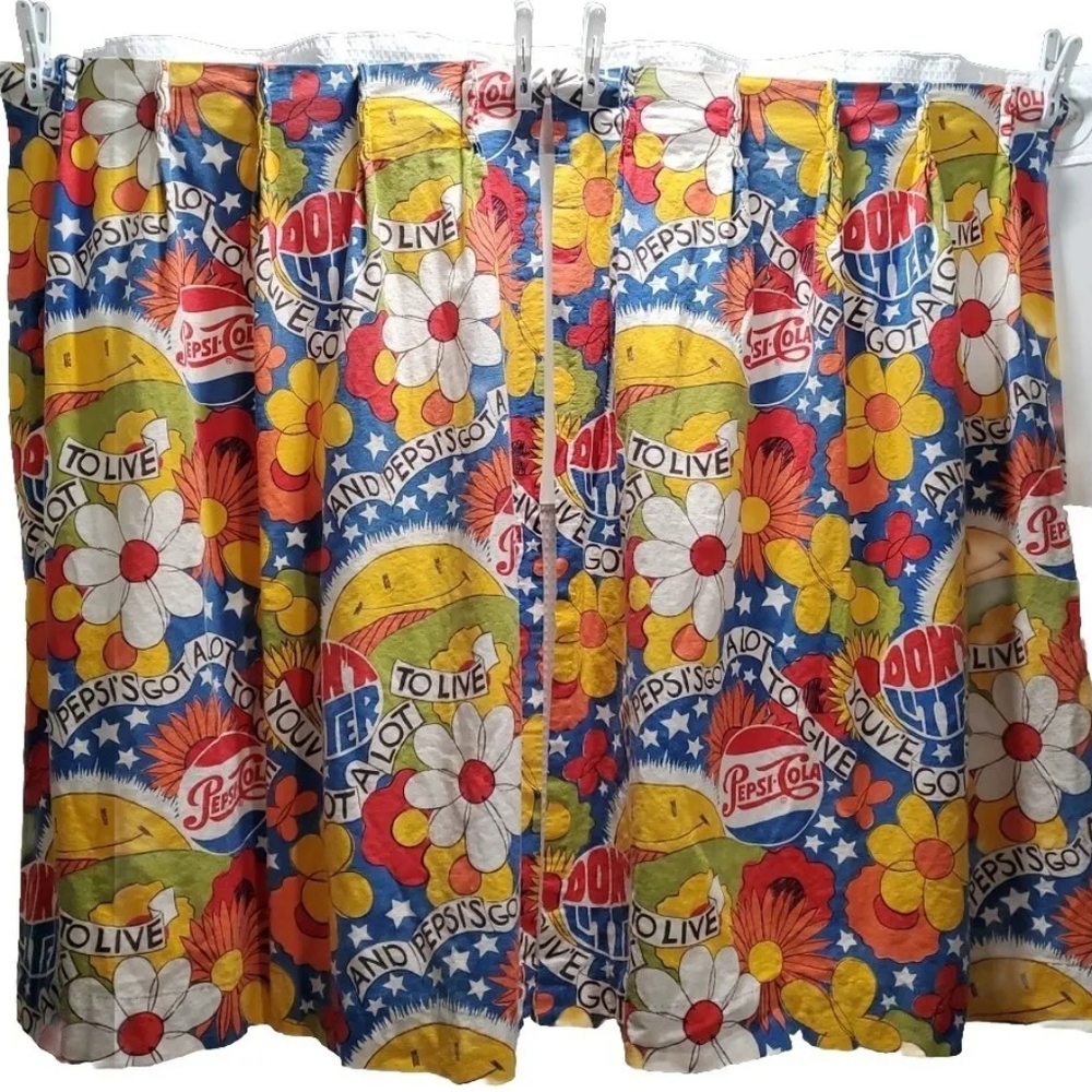 Vintage Pepsi Curtains and Bed Cover